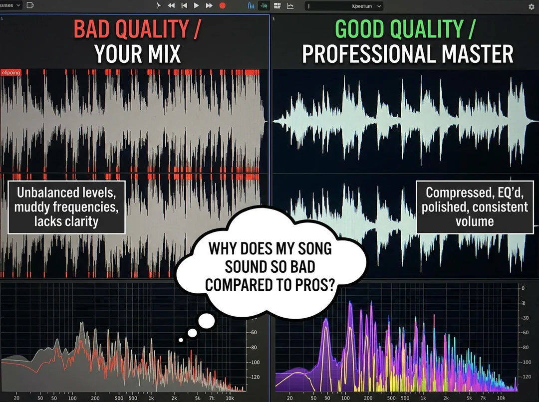 Bad Mix Quality - Good Mix Quality - Professional Mastering