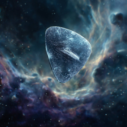 Transparent jellyfish-like creature in a space setting with stars and nebulae.