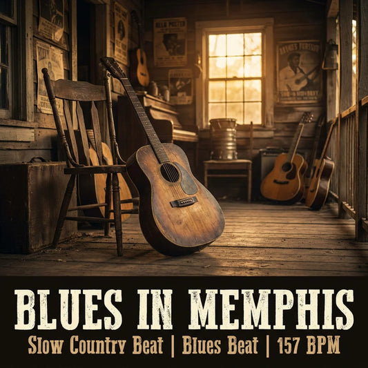 Blues in Memphis - Slow Country Beat | Blues Beat | 157 BPM